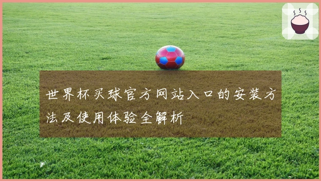 世界杯买球官方网站入口的安装方法及使用体验全解析
